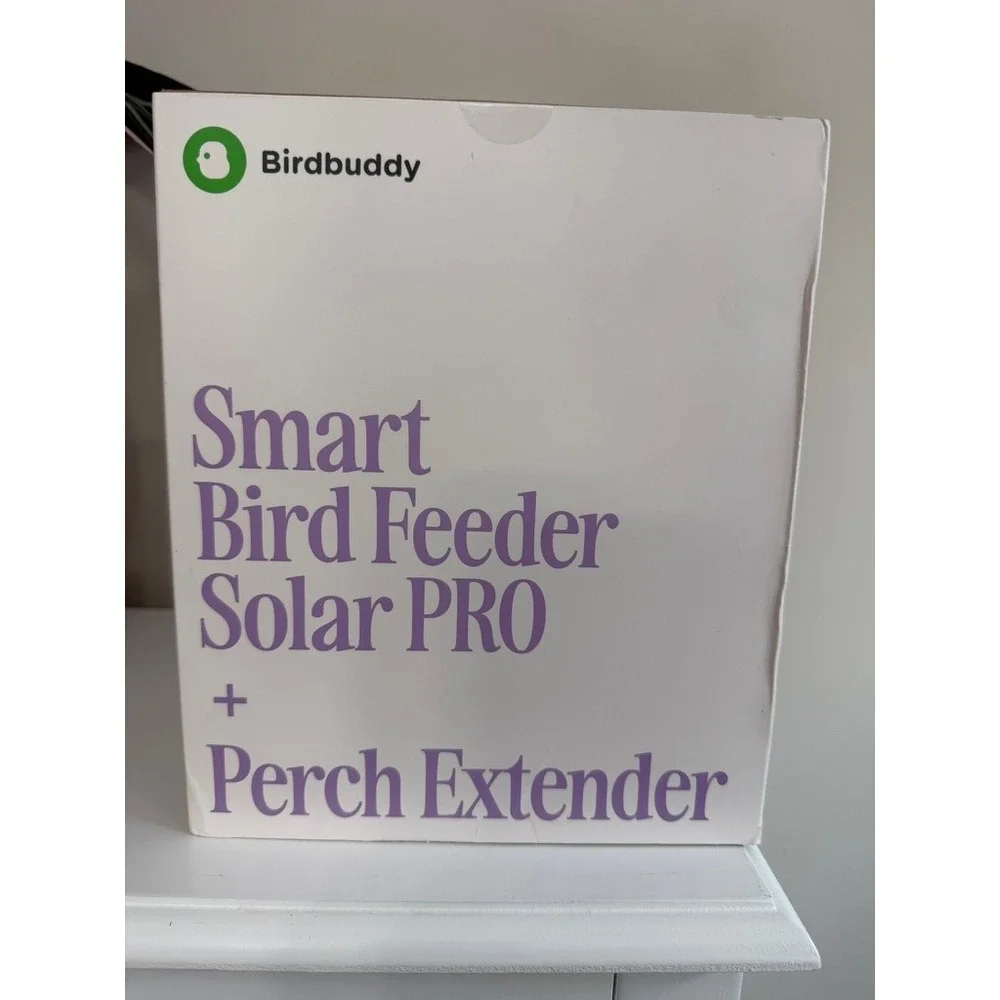 Bird Buddy Smart Bird Feeder Solar PRO Blue Perch Extender 2K Camera NWT NEW